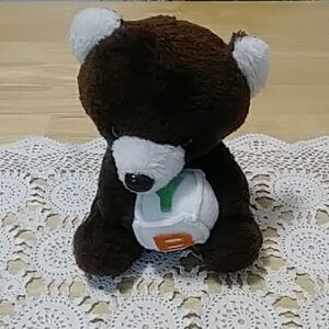 Vintage Brown and White Teddy Bear wind up